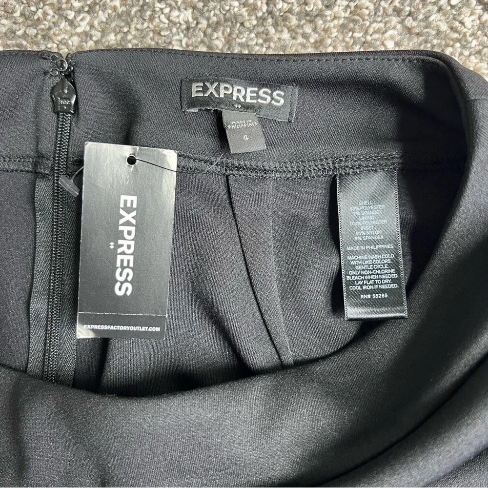 Express NWT Black Asymmetrical Cut Out Mini‎ Skirt, Size 4